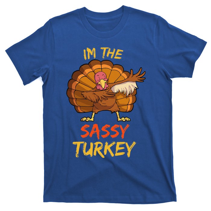 Sassy Turkey Matching Family Group Thanksgiving Party Pajama T-Shirt