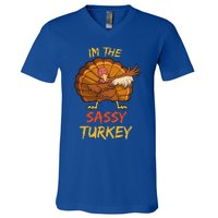 Sassy Turkey Matching Family Group Thanksgiving Party Pajama V-Neck T-Shirt