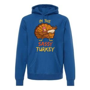 Sassy Turkey Matching Family Group Thanksgiving Party Pajama Premium Hoodie