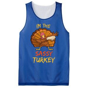 Sassy Turkey Matching Family Group Thanksgiving Party Pajama Mesh Reversible Basketball Jersey Tank