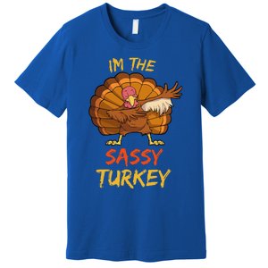 Sassy Turkey Matching Family Group Thanksgiving Party Pajama Premium T-Shirt