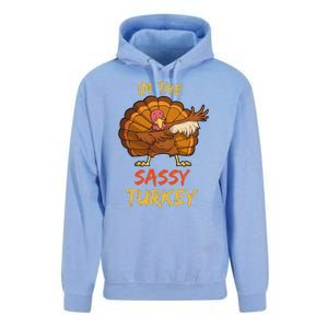 Sassy Turkey Matching Family Group Thanksgiving Party Pajama Unisex Surf Hoodie