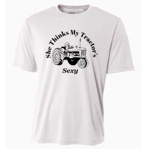 She Thinks My Tractors Sexy Cooling Performance Crew T-Shirt