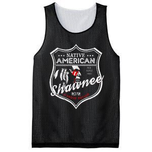 Shawnee Tribe Native American Indian Strong Pride Badge Mesh Reversible Basketball Jersey Tank