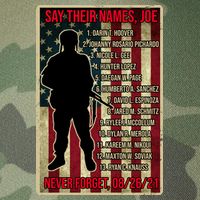 Say Their Names Joe Of 13 Fallen Soldiers Tribute Legacy Tie Dye Trucker Hat