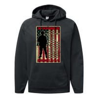 Say Their Names Joe Of 13 Fallen Soldiers Tribute Performance Fleece Hoodie