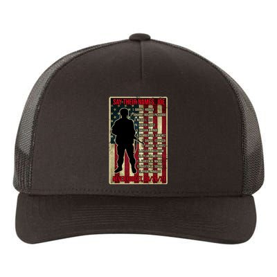 Say Their Names Joe Of 13 Fallen Soldiers Tribute Yupoong Adult 5-Panel Trucker Hat