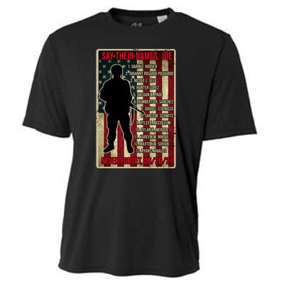 Say Their Names Joe Of 13 Fallen Soldiers Tribute Cooling Performance Crew T-Shirt