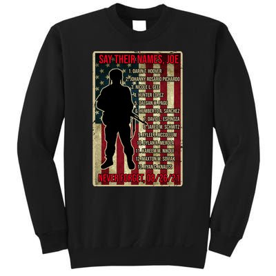 Say Their Names Joe Of 13 Fallen Soldiers Tribute Sweatshirt