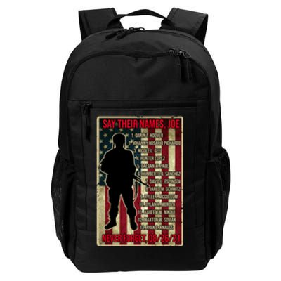 Say Their Names Joe Of 13 Fallen Soldiers Tribute Daily Commute Backpack