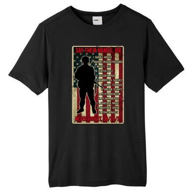 Say Their Names Joe Of 13 Fallen Soldiers Tribute Tall Fusion ChromaSoft Performance T-Shirt