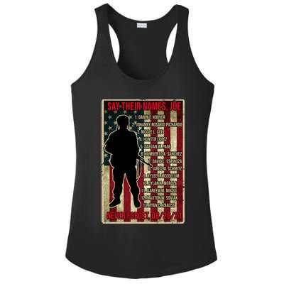 Say Their Names Joe Of 13 Fallen Soldiers Tribute Ladies PosiCharge Competitor Racerback Tank