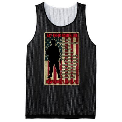 Say Their Names Joe Of 13 Fallen Soldiers Tribute Mesh Reversible Basketball Jersey Tank