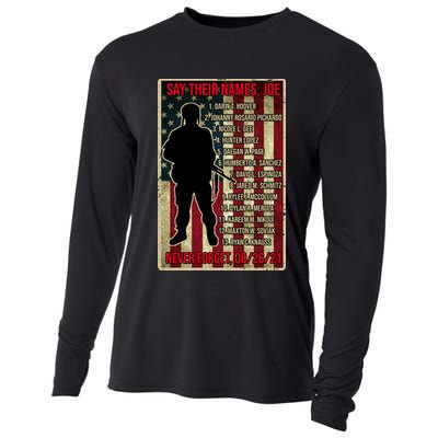 Say Their Names Joe Of 13 Fallen Soldiers Tribute Cooling Performance Long Sleeve Crew