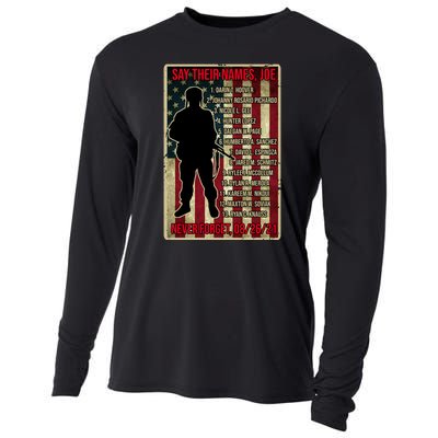 Say Their Names Joe Of 13 Fallen Soldiers Tribute Cooling Performance Long Sleeve Crew