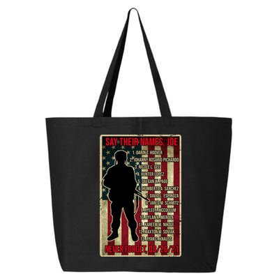 Say Their Names Joe Of 13 Fallen Soldiers Tribute 25L Jumbo Tote
