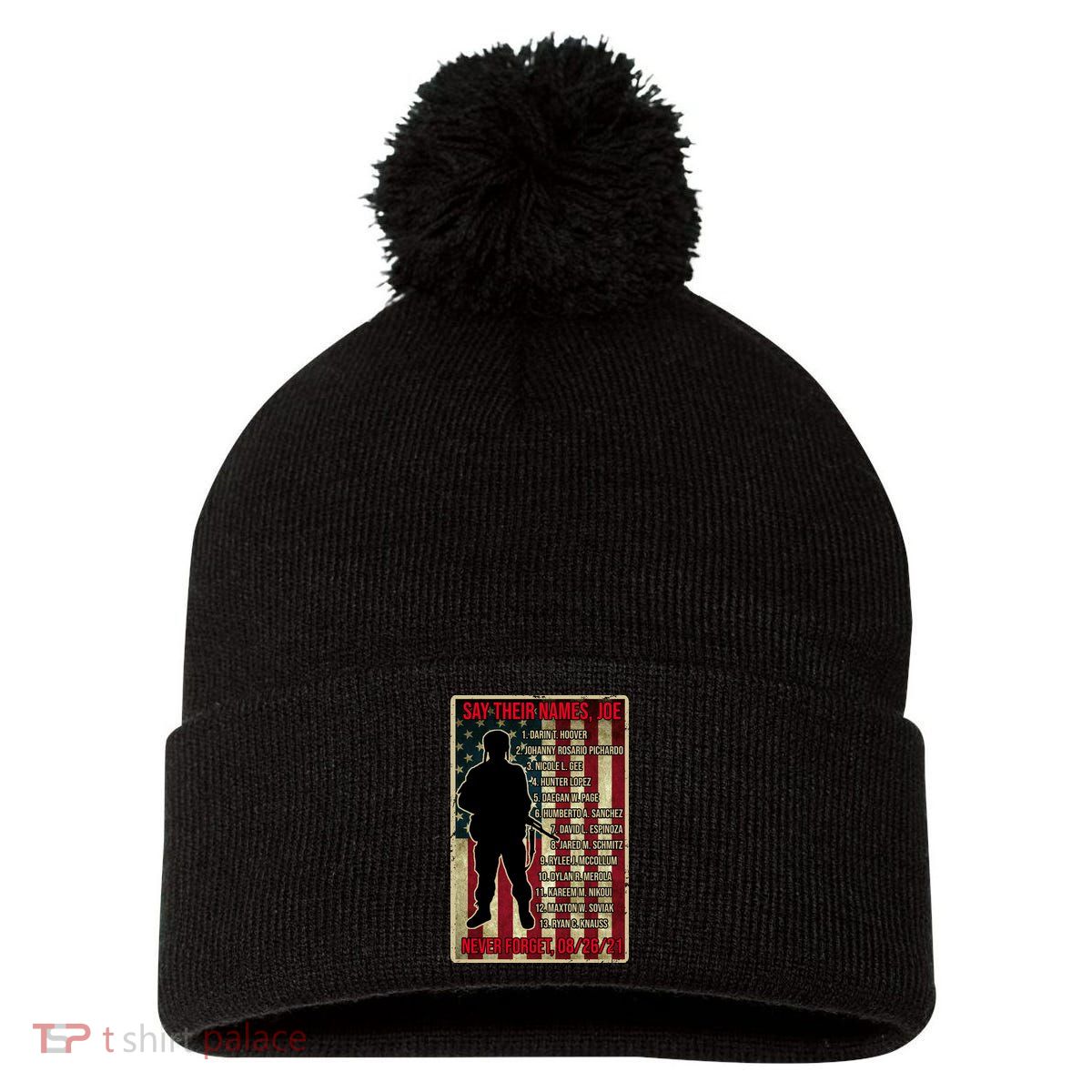 Say Their Names Joe Of 13 Fallen Soldiers Tribute Pom Pom 12in Knit Beanie