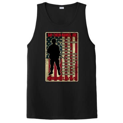 Say Their Names Joe Of 13 Fallen Soldiers Tribute PosiCharge Competitor Tank