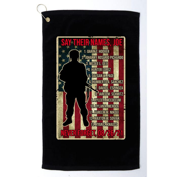 Say Their Names Joe Of 13 Fallen Soldiers Tribute Golf Towel