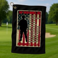 Say Their Names Joe Of 13 Fallen Soldiers Tribute Golf Towel