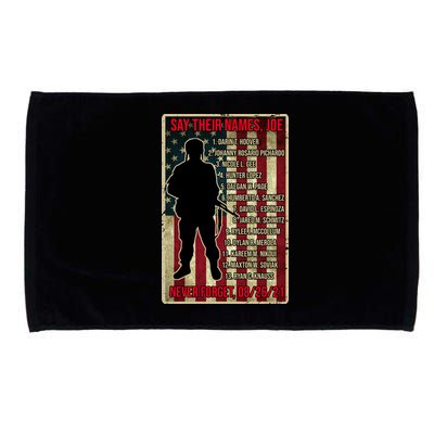 Say Their Names Joe Of 13 Fallen Soldiers Tribute Microfiber Hand Towel