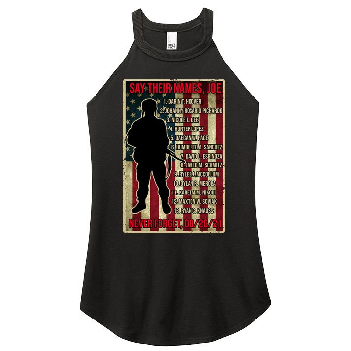 Say Their Names Joe Of 13 Fallen Soldiers Tribute Women's Perfect Tri Rocker Tank