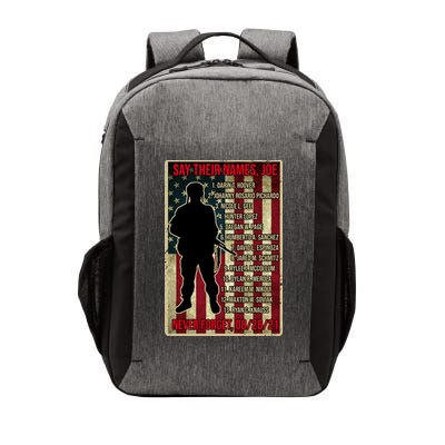 Say Their Names Joe Of 13 Fallen Soldiers Tribute Vector Backpack