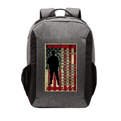 Say Their Names Joe Of 13 Fallen Soldiers Tribute Vector Backpack