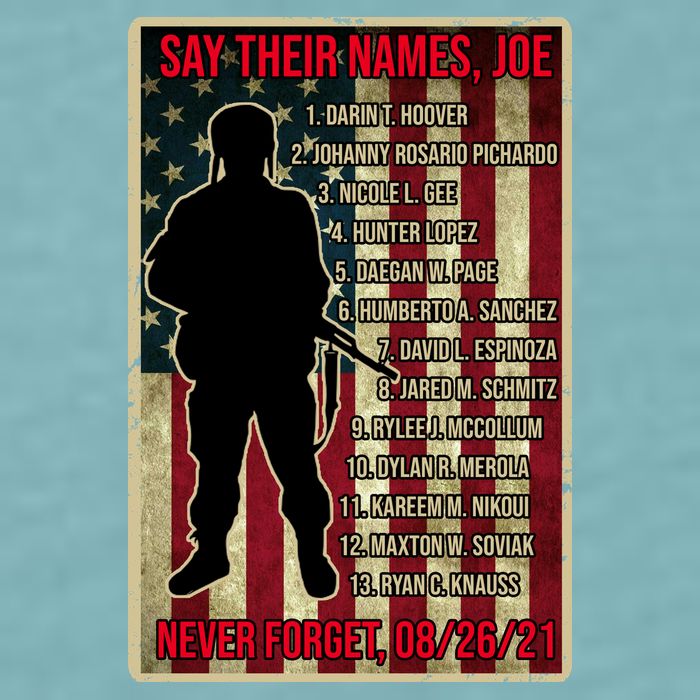Say Their Names Joe Of 13 Fallen Soldiers Tribute Sueded Cloud Jersey T-Shirt