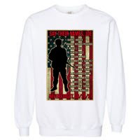 Say Their Names Joe Of 13 Fallen Soldiers Tribute Garment-Dyed Sweatshirt