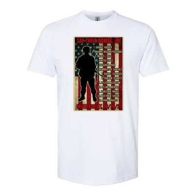 Say Their Names Joe Of 13 Fallen Soldiers Tribute Softstyle CVC T-Shirt