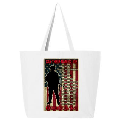 Say Their Names Joe Of 13 Fallen Soldiers Tribute 25L Jumbo Tote