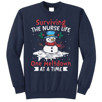 Surviving The Nurse Life One Meltdown At A Time Ugly Xmas Sweatshirt