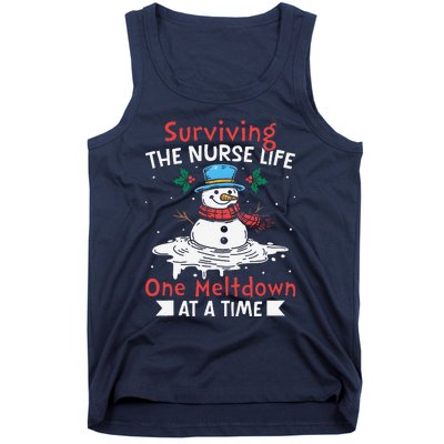 Surviving The Nurse Life One Meltdown At A Time Ugly Xmas Tank Top