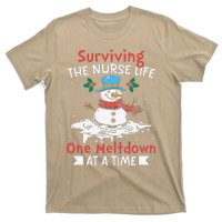 Surviving The Nurse Life One Meltdown At A Time Ugly Xmas T-Shirt