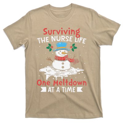 Surviving The Nurse Life One Meltdown At A Time Ugly Xmas T-Shirt