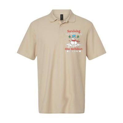 Surviving The Nurse Life One Meltdown At A Time Ugly Xmas Softstyle Adult Sport Polo