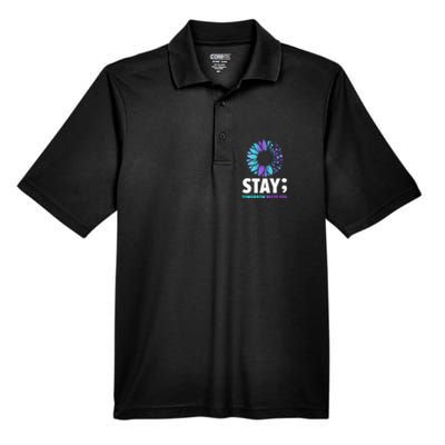 Stay Tomorrow Needs You Mental Health Awareness Support Men's Origin Performance Pique Polo