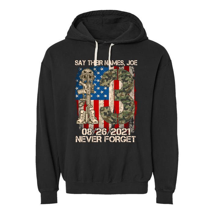 Say Their Names Joe 082621 Never Forget Garment-Dyed Fleece Hoodie