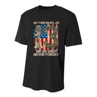 Say Their Names Joe 082621 Never Forget Youth Performance Sprint T-Shirt
