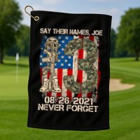 Say Their Names Joe 082621 Never Forget Golf Towel
