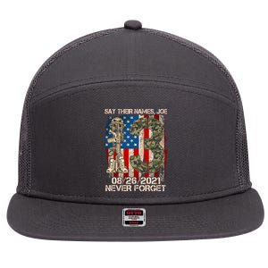 Say Their Names Joe 082621 Never Forget 7 Panel Mesh Trucker Snapback Hat