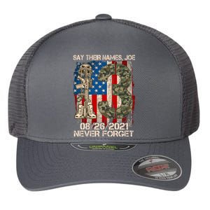 Say Their Names Joe 082621 Never Forget Flexfit Unipanel Trucker Cap