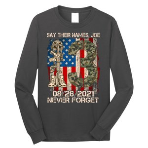 Say Their Names Joe 082621 Never Forget Long Sleeve Shirt