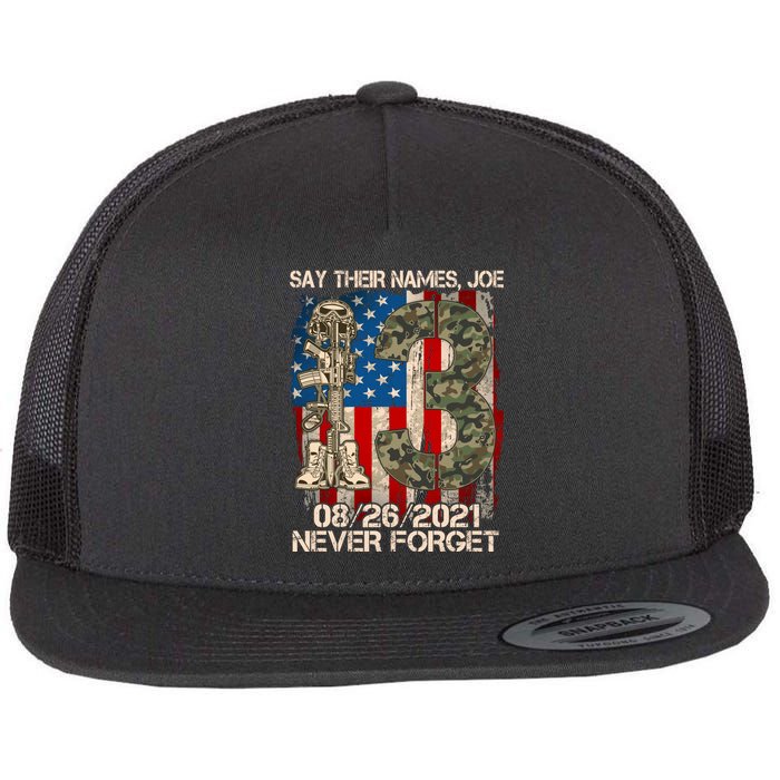 Say Their Names Joe 082621 Never Forget Flat Bill Trucker Hat