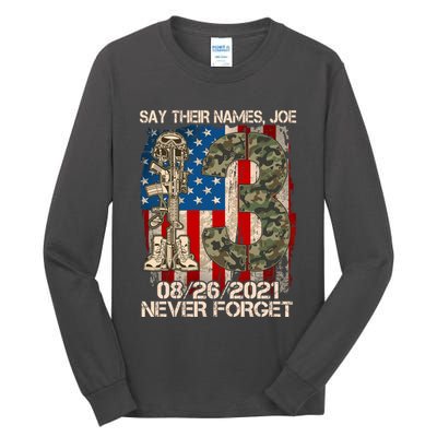 Say Their Names Joe 082621 Never Forget Tall Long Sleeve T-Shirt