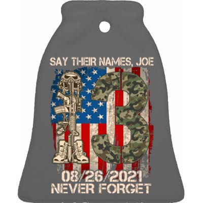 Say Their Names Joe 082621 Never Forget Ceramic Bell Ornament