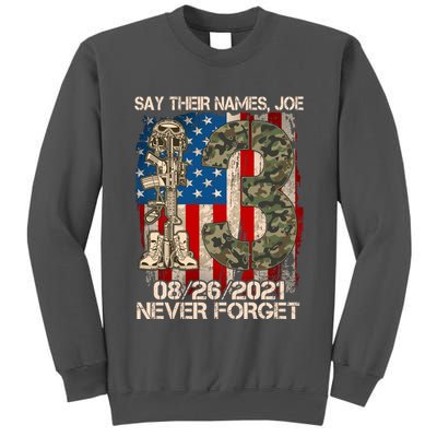 Say Their Names Joe 082621 Never Forget Tall Sweatshirt