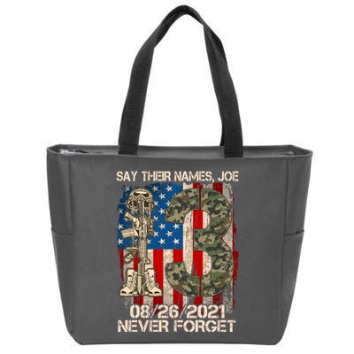 Say Their Names Joe 082621 Never Forget Zip Tote Bag