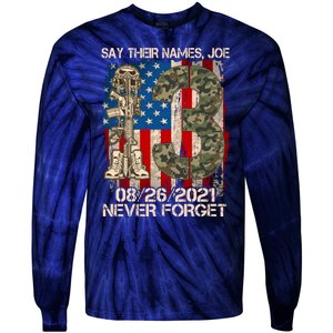 Say Their Names Joe 082621 Never Forget Tie-Dye Long Sleeve Shirt